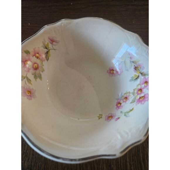 Vintage Homer Laughlin Virginia Rose Cereal Bowl A42 N8 - Picture 2 of 5